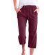 thumbnail image 1 of Ploknplq Linen Pants Women,Beach Vacation Clothes for Women,Lounge Pants Women,High Waisted Wide Leg Pants Elastic Straight Leg Long Pants,Joggers for Women,Cargo Joggers for Women Wine M, 1 of 5