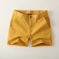 thumbnail image 2 of LYMAYTER Men's Casual Shorts Elastic Close-Fitting 4-Inch Button shorts Outdoor Comfort shorts S-3XL, 2 of 10