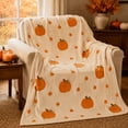 thumbnail image 6 of Sahpxhe Halloween Throw Blanket Nap Blanket,Soft Flannel Festive Pumpkin Print Decorative Cover for Sofa Couch Bed Living Room Holiday Party Ornament,39.37x27.56in Multicolor-S, 6 of 6