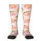 thumbnail image 1 of Fotbe Peach With Leaves Calcetas Divertidas Estampadas para Hombre y Mujer, Calcetas de Algodón hasta la Rodilla para Caminar, Correr, Enfermería y Embarazo, 1 of 6
