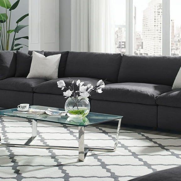Commix Armless Sectional Sofa in Gray