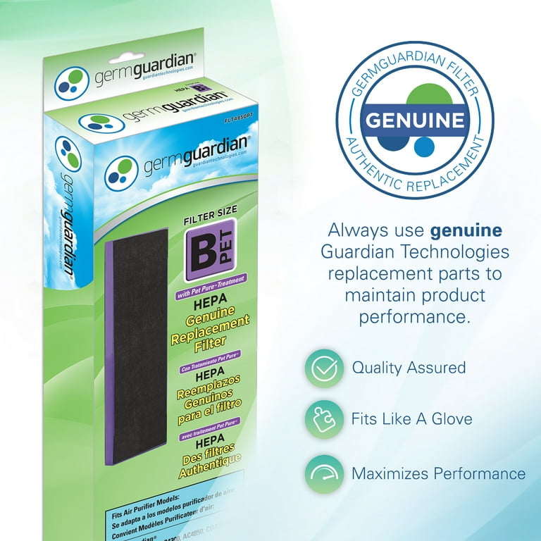GermGuardian HEPA Pet Pure Genuine Replacement Filter B for AC4300 AC4800 AC4900 Series FLT4850PT