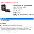 thumbnail image 2 of Front Brake Pad Set - Compatible with 2011 - 2015 Isuzu Reach - Centric, 2 of 2