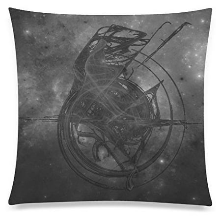 BPBOP Simple Art Essence Black Zippered Pillow Case 20x20 inches