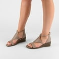 thumbnail image 5 of Journee Womens Trayle Wedge Back Heel Zip Sandals, Widths Available, 5 of 10