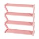 thumbnail image 5 of Rack de zapatos de 4 capas en forma de Z rosa, ensamblaje fácil, solución de almacenamiento para el dormitorio, 5 of 6