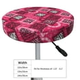 thumbnail image 2 of Uemuo Geometry Pattern Round Bar Stool Seat Covers Washable Stool Cushion Slipcover Elastic Bar Chair Covers-12 inch, 2 of 7