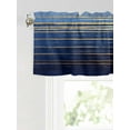 thumbnail image 6 of Valances for Windows Golden Water Rod Pocket Cafe Window Treatments Valance Curtains for Kitchen Bathroom Laundry Basement Windows 42"x12", 6 of 9