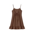 thumbnail image 3 of SuTry Backless Cami Dress for Women Short Mini Backless Dress Sleeveless Cami Ruffle Flowy Dress Above Knee House Dress, 3 of 6