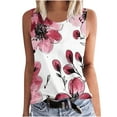 thumbnail image 2 of PNTUTB Ladies' Casual Printed Sleeveless Round Neck Basic Tees Comfortable Blouses Loose Tank, 2 of 6