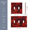 thumbnail image 2 of Blooming Poppy Flower Light Switch Plate Covers 2 Gang Wall Plate Plastics Outlet Covers for Kitchen Home Office Decor, 2 of 8
