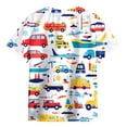 thumbnail image 5 of Zanarzt Toddler/Baby Boy Short Sleeve Shirts Toddler Boys Short Sleeve Shirts Cotton Summer T Shirts Cartoon Graphic Tops Tees Red,8-9 Years, 5 of 5