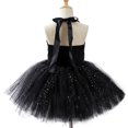 thumbnail image 5 of YLYL Kids Girls Halloween Costume Cute Kitty Pumpkin Print Halter Tutu Dress Set with Bow Tie Ears Tail, 5 of 9