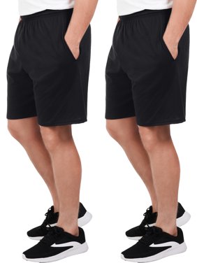 Fruit of the Loom Men's Dual Defense UPF Jersey Shorts with Pockets, 2 Pack