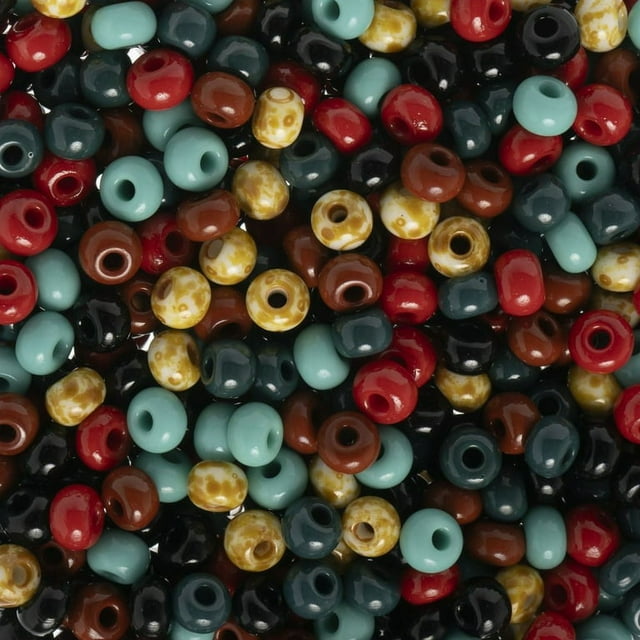 CHOK Perle John Perles de Rocaille en Verre Tchèque 6/0 (23 g) Mélange de Récolte de Café Perle pour Fabrication de Bijoux