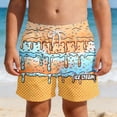 thumbnail image 2 of Shachafan Boys Beach Shorts With Gradient Ice Print For Summer Lightweight Swim Trunks For Kids Comfortable Fit Ideal For Sand And Surf Checke Shorts, 2 of 5