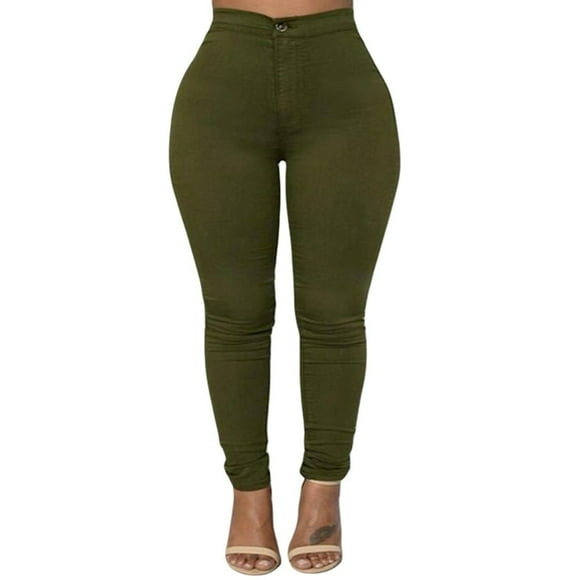 Womens Denim Pencil Stretch Casual Skinny Jeans Pants Ladies High Waist Leggings Jeans Trousers