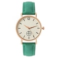 thumbnail image 2 of Yungyresw Women's Classic Quartz Watch Easy Read Round Dial Leather Strap Wristwatch Classic Vintage Style Fashion Watches Green, 2 of 3