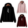 thumbnail image 1 of Femmes Pull à Capuche Hip-hop Skateboard Pull-Over Manteau Uni, 1 of 5