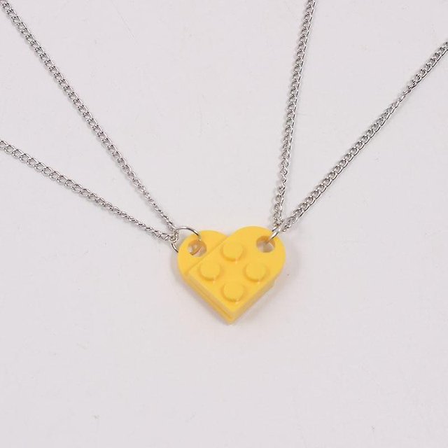Cute Love Heart- Brick Keychain For Elements Key Ring Jewelry