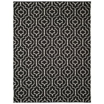 SAFAVIEH Montauk Raeyln Geometric Cotton Area Rug, Black/Ivory, 4' x 6'