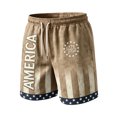 thumbnail image 2 of Dwelliawo Usa 250th Anniversary Shorts Mens Usa Flag Drawstring 4th Of July Shorts Red Blue and White Loose Stars Stripes Forth Of July Baseball Short Pants Earthy Yellow S, 2 of 6