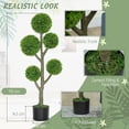 thumbnail image 4 of HOMCOM Decorative Artificial Plant Cypress Tree in Pot, 43.3 Inch, 4 of 10