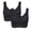 Black, variant on Wzxfashion Bras for Women No Underwire Pack Of 2 New Posture Correcting Wireless Breathable Comfortable Back Cover Plus Size Full-Coverage T-Shirt Bra
