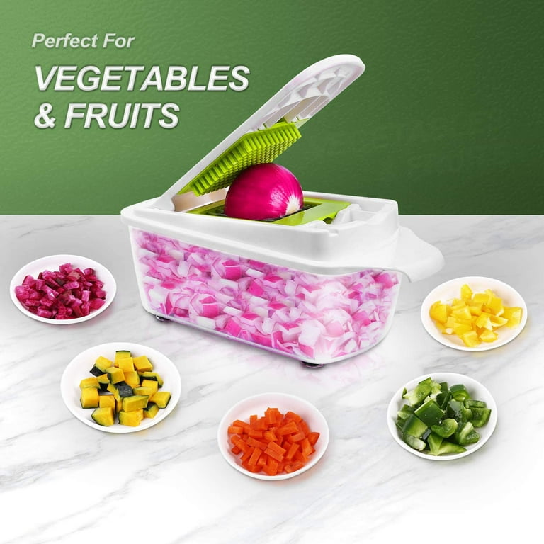 Vegetable Chopper Veggie Chopper Sedhoom Food Choppers and Dicers Hand  Onion Chopper Onion Cutter Potato Salad Fruit Apple Carrot Chopper with  Container Chopper Vegetable Cutter 