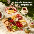 thumbnail image 5 of 1PC Bamboo Cheese Tray with Clear Acrylic Lid, Portable Charcuterie Platter for Camping & Parties, Serving Tray for Appetizers & Snacks with Snap-On Secure Lid, 5 of 6