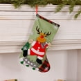 thumbnail image 4 of Calcetines Navideños, Bolsas de Regalo Navideñas | Personajes Navideños: Papá Noel, Muñecos de Nieve y Renos | Decoración para Fiestas Navideñas Familiares | Material: Tela | Multicolor | 1 Unidad |, 4 of 6