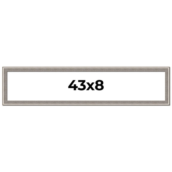 43x8 Frame Grey Real Wood Picture Frame Width 1.25 inches | Interior Frame Depth 0.5 inches | Hans