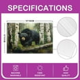 thumbnail image 4 of Black Bear Placemats Set of 4 Wild Animal Hunting Table Mats Rustic Country Farmhouse Place Mat for Kitchen Dining Table Party Decor Indoor Outdoor 18"x12" Non-Slip Easy to Clean, 4 of 4