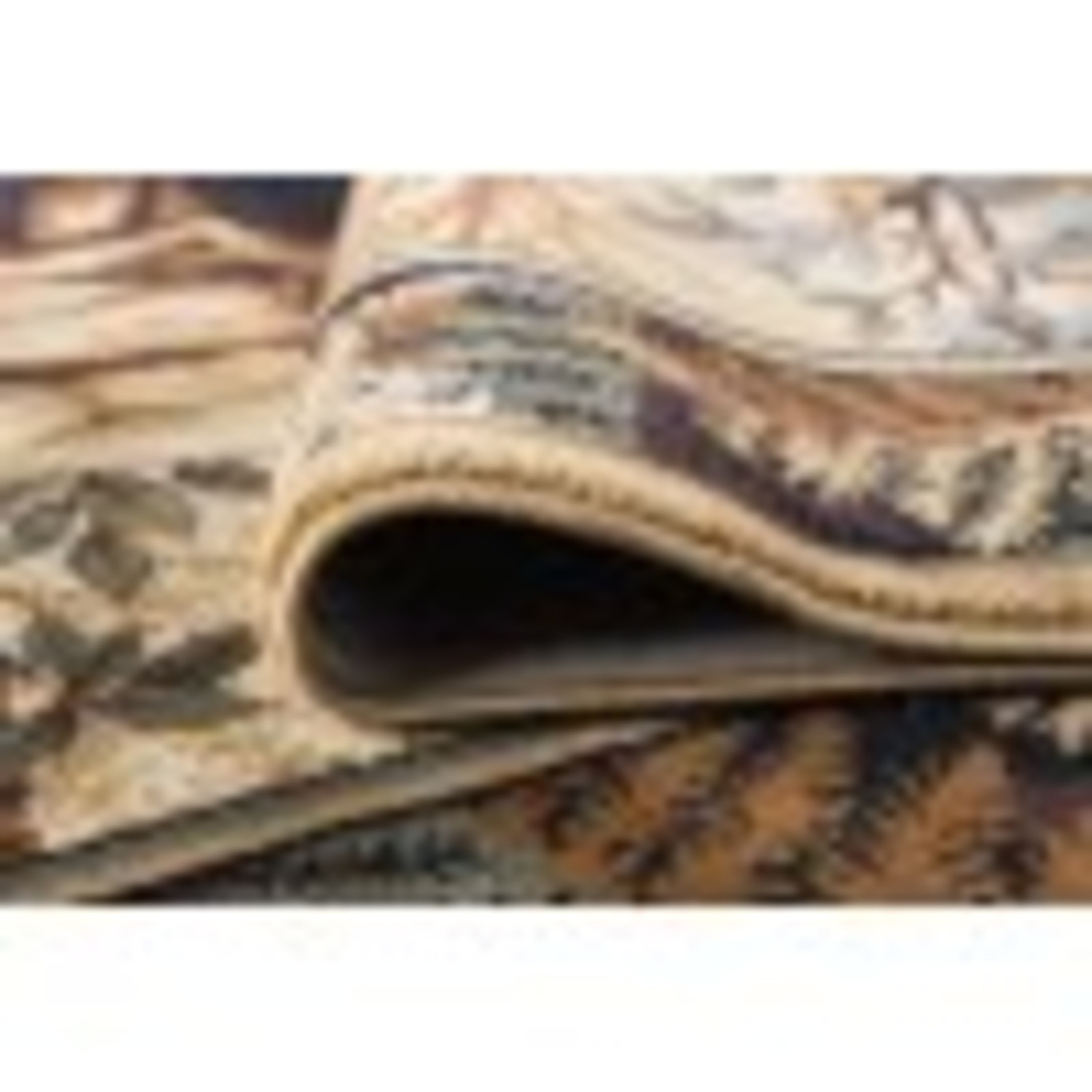 Novelty Lodge 2'x3' Rectangle Beige and Black Polypropylene Indoor Area Rug