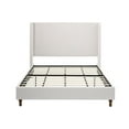 thumbnail image 5 of Queen Bed Frame Upholstered Bed with Tall Headboard, Chenille Platform Bed Queen Size, No Box Spring Needed, Easy Assembly, Ivory, 5 of 6