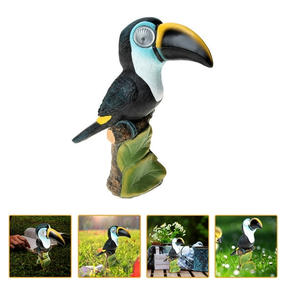 OULII Bird Bedside Table Lamp Resin Blue Garden Ornaments for the Home 1Pack