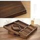 thumbnail image 4 of Kearding Juegos de bandeja de té, soporte de madera, compartimento, regalo de refresco, aperitivo Vintage, postre Rectangular, vajilla, herramienta para Kits y herramientas para tallar Kearding HA075466-01, 4 of 6