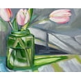 thumbnail image 2 of Seay, Anne 32x26 Gold Ornate Wood Framed with Double Matting Museum Art Print Titled - Glass Tulips, 2 of 4