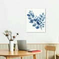 thumbnail image 3 of COMIO Navy Blue Botanical Wall Art, Minimalist Abstract Botanical Prints Watercolor Blue White Leaf Plant Wall Decor Canvas Painting, Boho Floral Botanical Wall Decor for Bathroom, 3 of 5