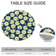 thumbnail image 6 of Round Tablecloth with Elastic Edge, Daisy Print for Kitchen or Patio Use, Water-Resistant Fabric, Fits 44-52 Inch, 6 of 7