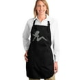 thumbnail image 1 of LA Pop Art Full Length Word Art Apron - Mudflap Girl - Keep on Truckin, 1 of 2