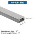 thumbnail image 2 of Uxcell 5Pcs Ocultador de Cables de Pared 15inx0.8inx0.4in Cubierta de Cable Autoadhesiva para Montaje en Pared, Canaleta para Cables de TV, Gris, 2 of 7