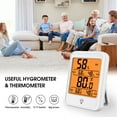 thumbnail image 5 of Indoor Hygrometer Thermometer Large Screen Display Backlight Desk Wall Magnetic Electronic Temperature Humidity Meters with Bracket for Home Greenhouse Cellar, 5 of 7