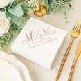 thumbnail image 4 of Crisky Wedding Napkins Mr Mrs Rose Gold Cocktail Beverage Dessert Napkins for Wedding Tabel Decoration Engagement Party Supplies, 100 Pcs, 3-Ply, 4 of 6