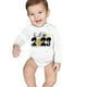 thumbnail image 2 of Gibobby Pañalero de algodón Mi primera ropa de Año Nuevo para recién nacido, bebé, niño y niña, trajes de Año Nuevo, conjunto de mono con estampado de letras(Blanco, 3-6 Meses), 2 of 5