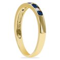 thumbnail image 2 of SZUL Women's Sapphire and Diamond Stackable Channel Set Ring in 14K Yellow Gold, 2 of 5