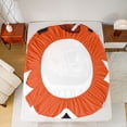 thumbnail image 5 of Erosebridal Football Cincinnati Sheet Set Twin, Soccer Sport Twin Sheet Sets, Orange Black Bedding Sets Twin Size, Breathable Room Decoration, 3pcs, 5 of 6