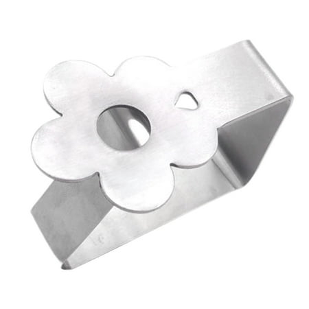 

Tablecloth Clip - Hollow Flower Leaf Butterflies Moon Shape - Heavy Duty Stainless Steel - Windproof Dining Table Cover Holder Clamp - Kitchen Gadgets