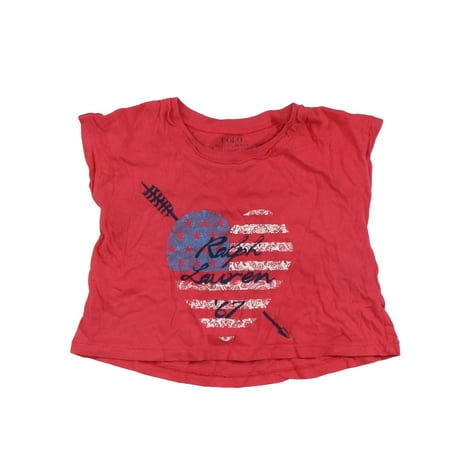 

Pre-owned Polo by Ralph Lauren Girls Red T-Shirt size: 2T