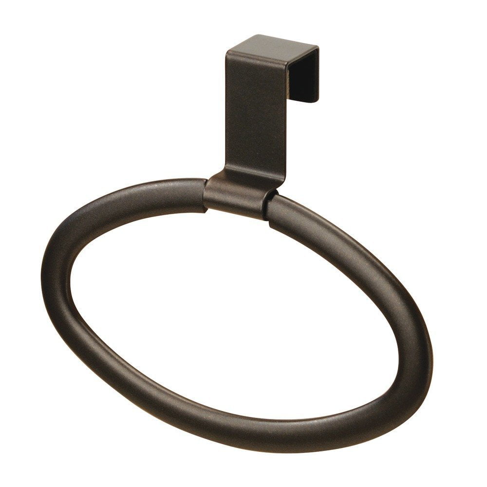 InterDesign Axis Over Cabinet Swing Kitchen Dish Towel Loop Holder Bronze 